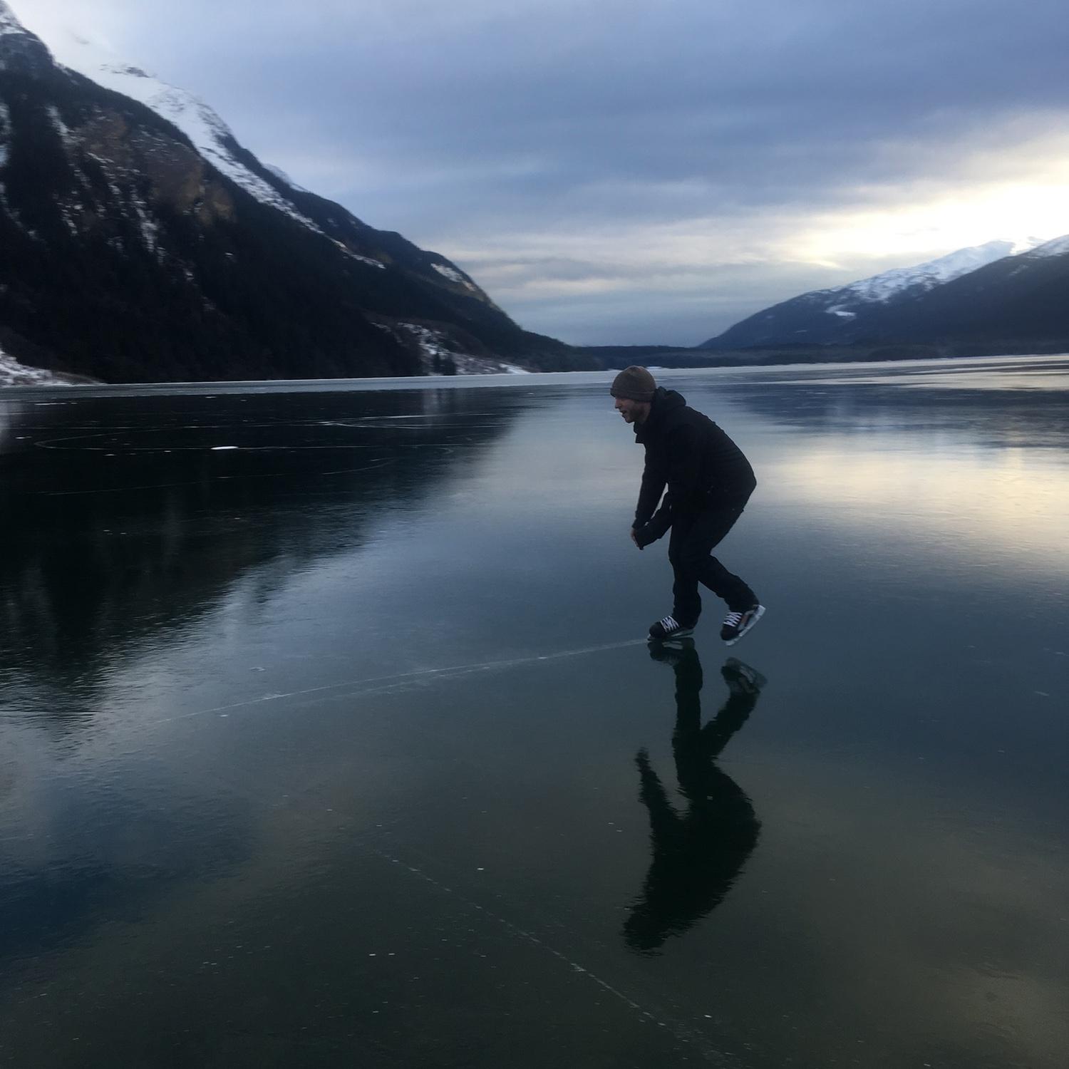 Ice Skating on Chilkoot Lake