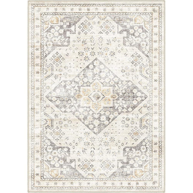SONGLET Washable Area Rugs 8x10, for Living Room, Non Slip Rug Low Pile Rug for Dining Room Bedroom