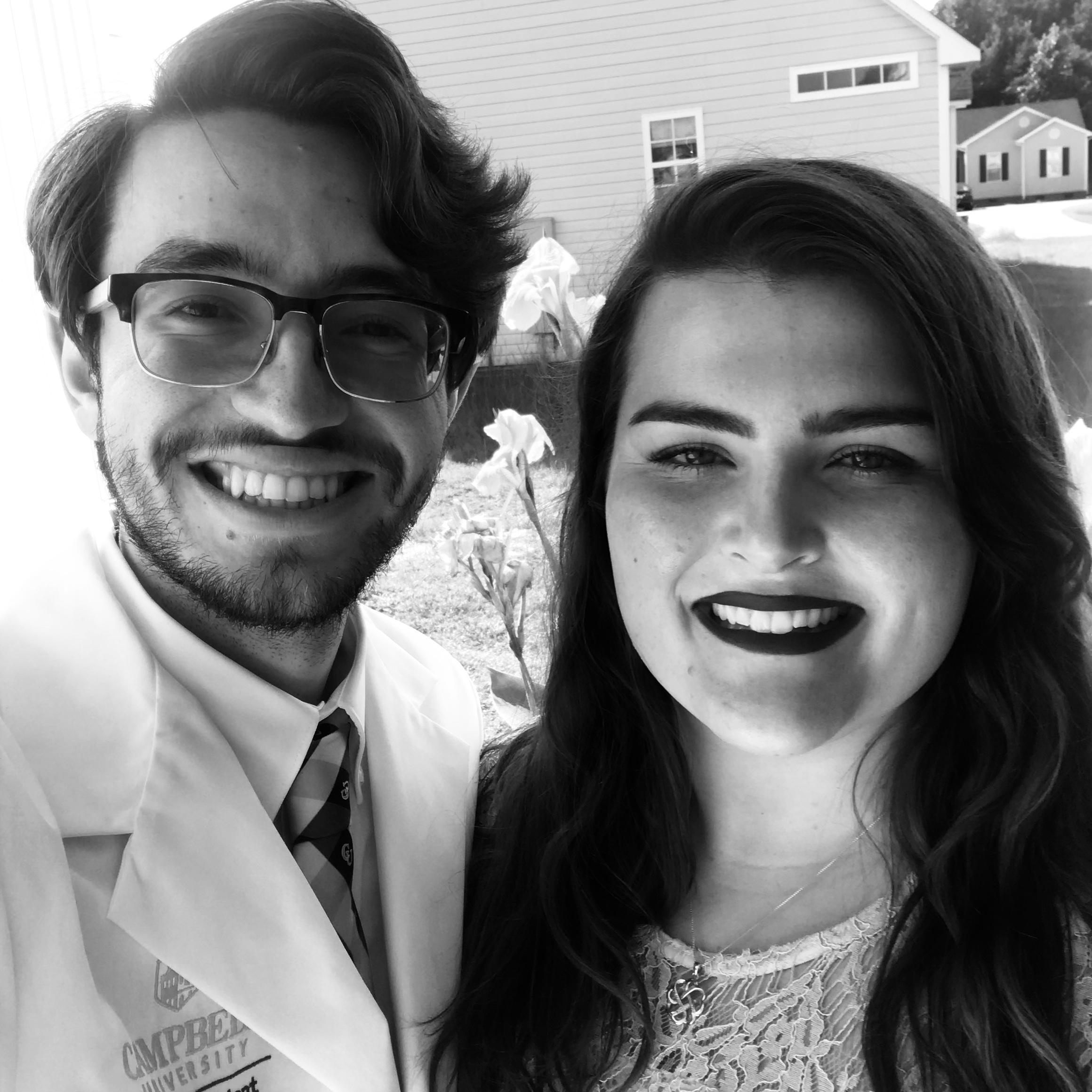 The day that Adam got his short white coat for PA school, August 2018