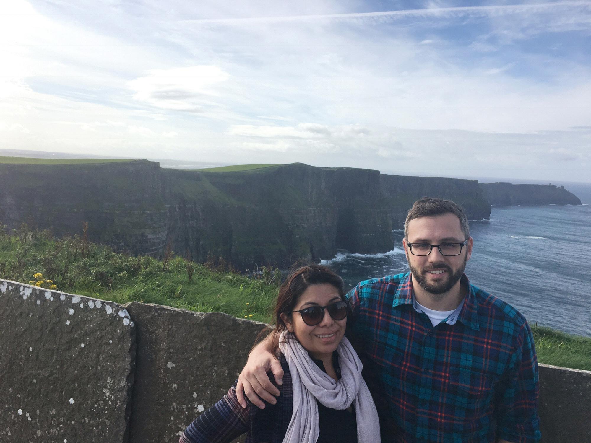Visiting his motherland, Cliffs of Moher, Ireland, 2016.