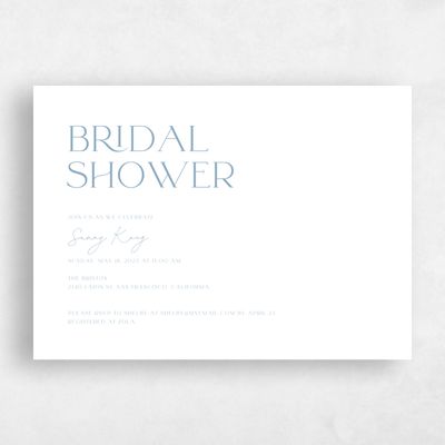 Dusty Blue Wedding Wedding Shower Invitation - Blonshine Landscape