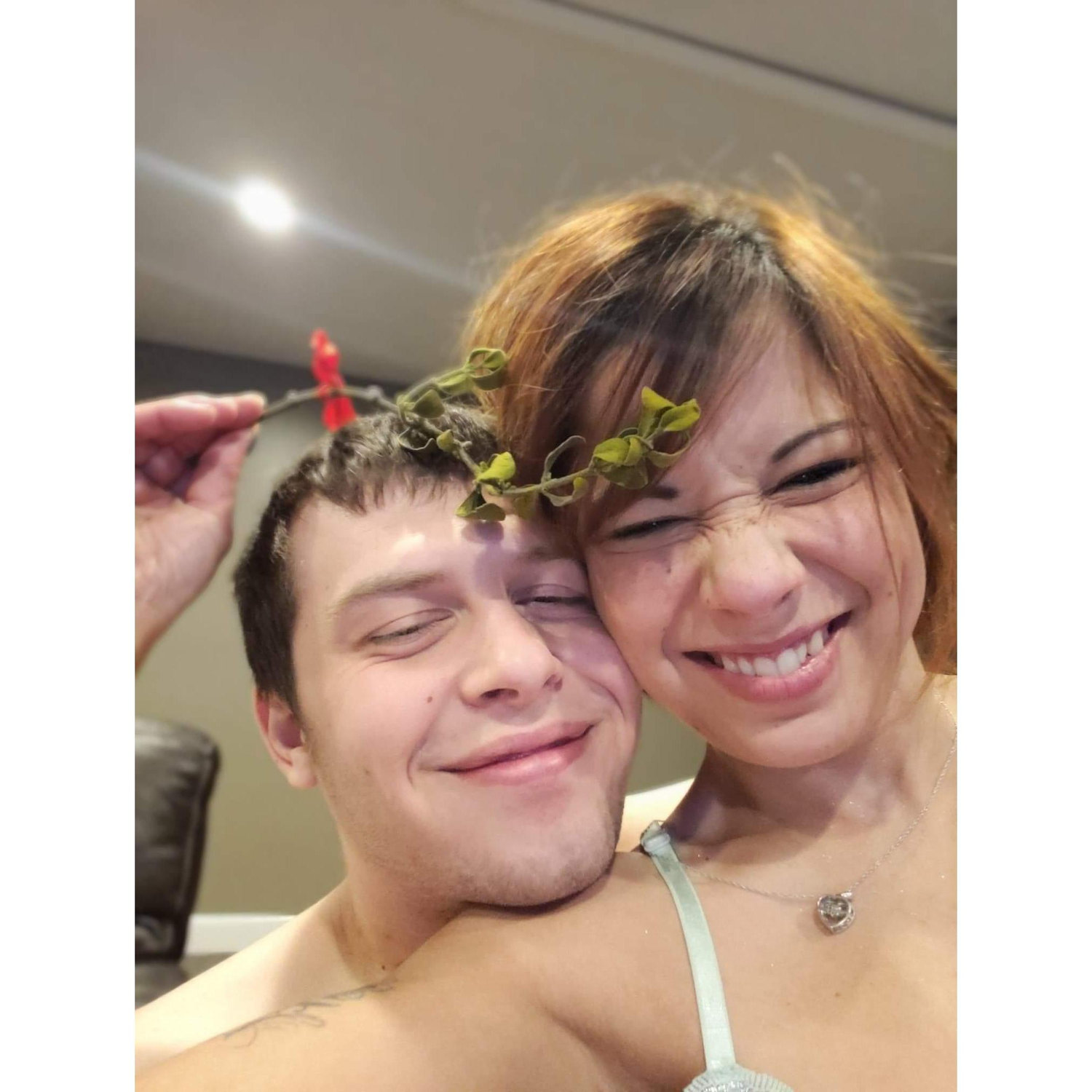 A little mistletoe fun  For our 1st Christmas