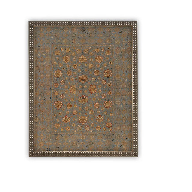 Vintage Framed Canvas Art 16x20 Beaded Gold