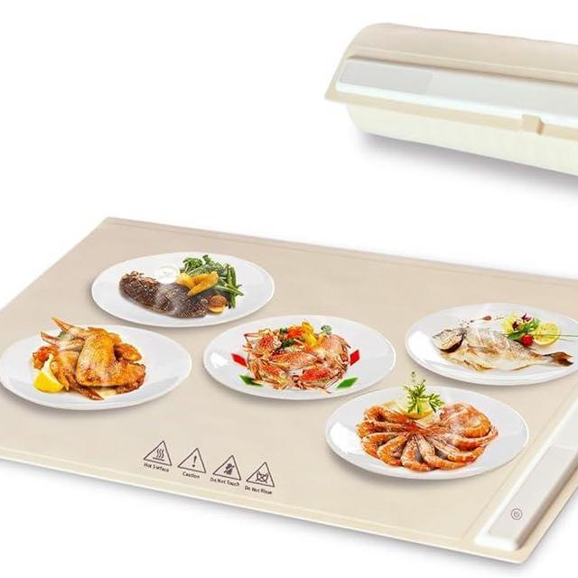 Portable Electric Silicone Heating Trays, Flexible Rollable Household Food Heating, Multi-function Constant Temperature Adjustable Foldable Electric Heating Trays
