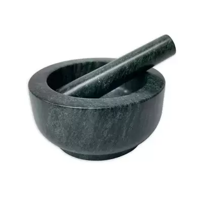 5-Inch Green Marble Mortar and Pestle Set