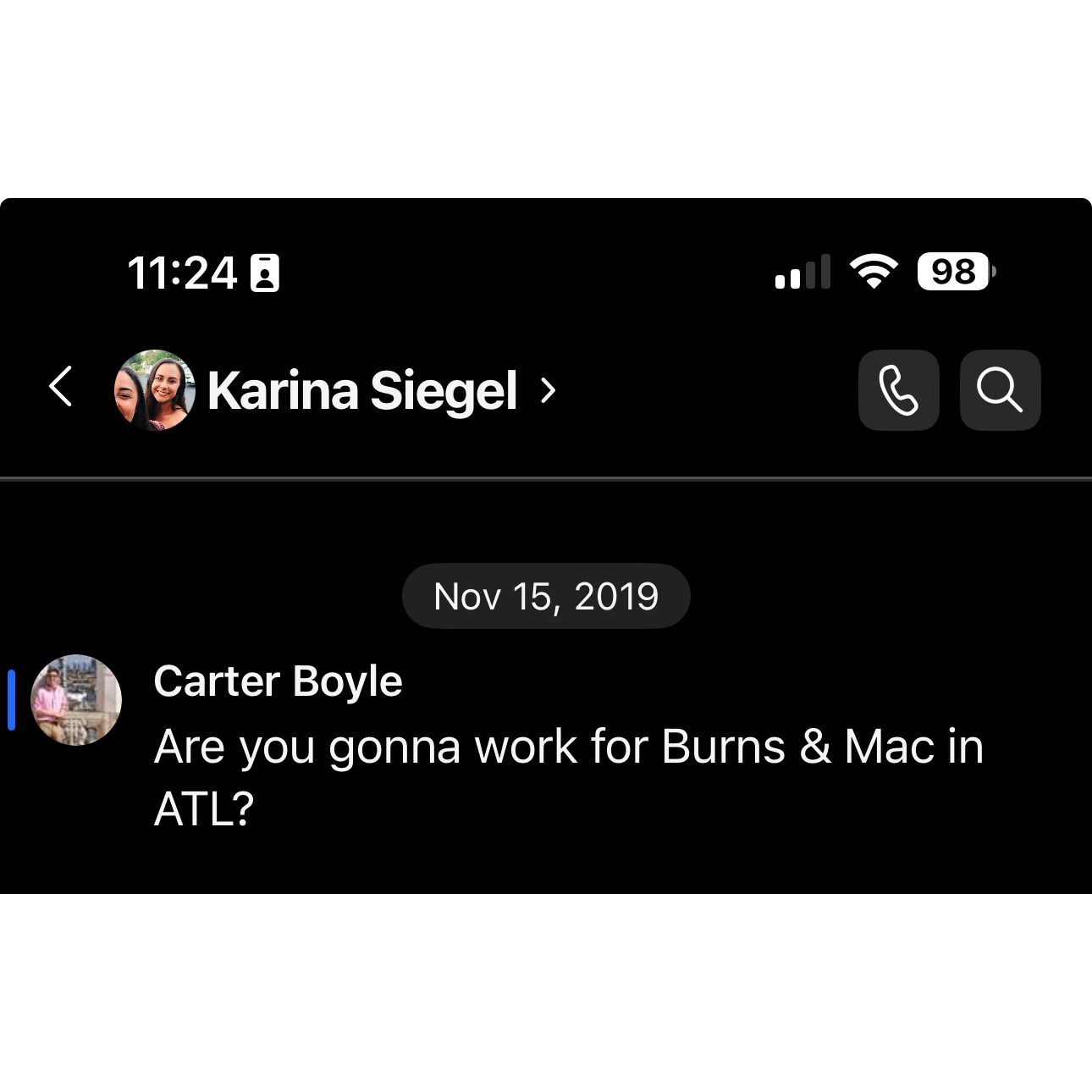 The infamous GroupMe DM