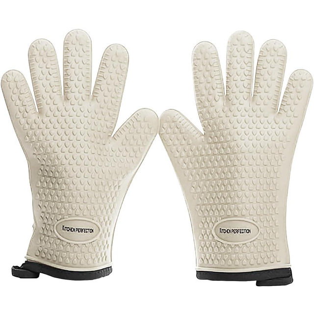 KITCHEN PERFECTION Silicone Smoker Oven Gloves -Extreme Heat Resistant BBQ Gloves -Handle Hot Food Right on Your Smoker Grill Fryer Pit|Waterproof Oven Mitts Grill Gloves |Superior Value Set+3 Bonuses