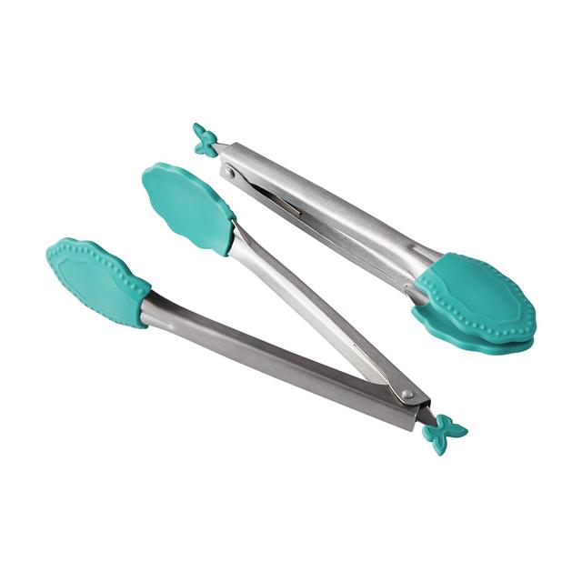 The Pioneer Woman 3-Piece Stainless Steel and Silicone Tongs Set