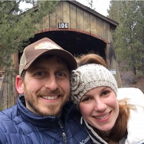 Hiking in Bend when we were looking for wedding venues