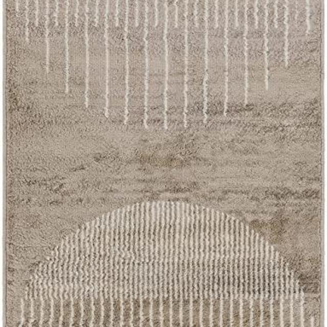Mark&Day Area Rugs, 2x10 Neerbosch Modern Brown Area Rug, Brown / White / Beige Carpet for Hallway, Bedroom or Kitchen (2'7" x 10' Runner)