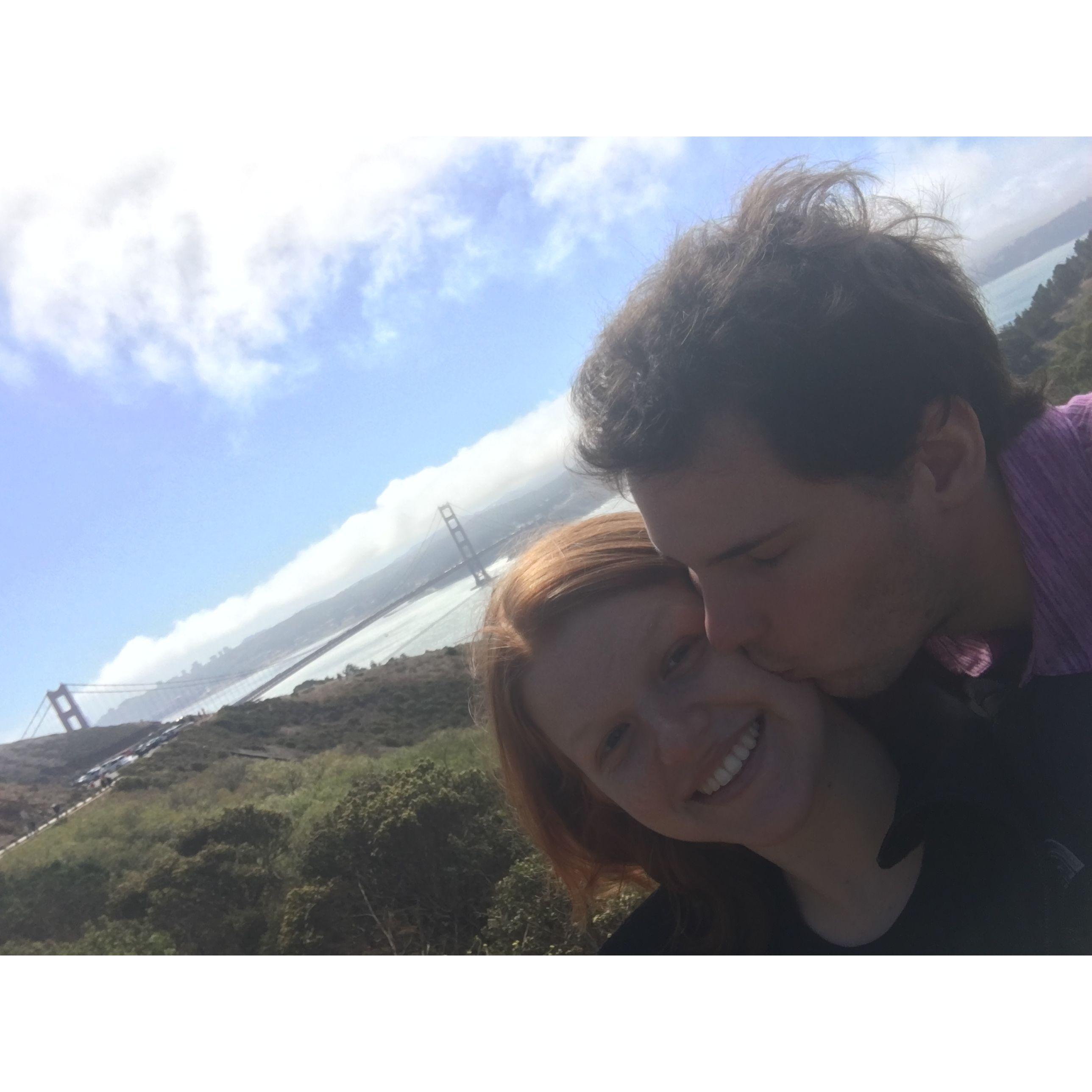 Bryan's First Time in California seeing the Golden Gate Bridge