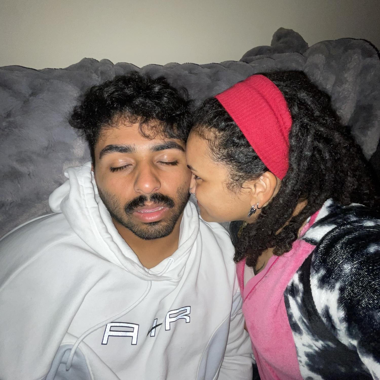 Our first apartment, the couch was really comfy