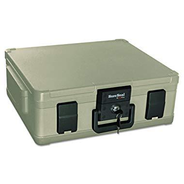 SureSeal by FireKing SS104-A 1 Hour Fireproof Waterproof Safe Chest, Fits Legal/Letter Sized Documents,0.38 CU FT Storage Capacity
