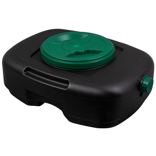 Scepter AM06984 12 Quart Oil Drain Pan with Lid, Filter Drain Screen, and Pour Spout for Automotive Fluids Including Engine Oil, Anti-Freeze, Transmission Fluid and More, 13" x 17-1/4" x 6"