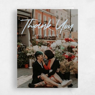 Baby Blue Wedding Thank You - Bahama Photo