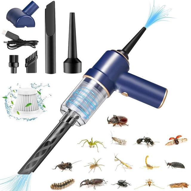 2026 Bug Vacuum Catcher - Spider and Insect Catcher Traps,Cordless Handheld Vacuum Cleaner Rechargeable Bug Catcher Strong Suction with Suction Nozzle for Cockroach Bedbug Ant Beetle
