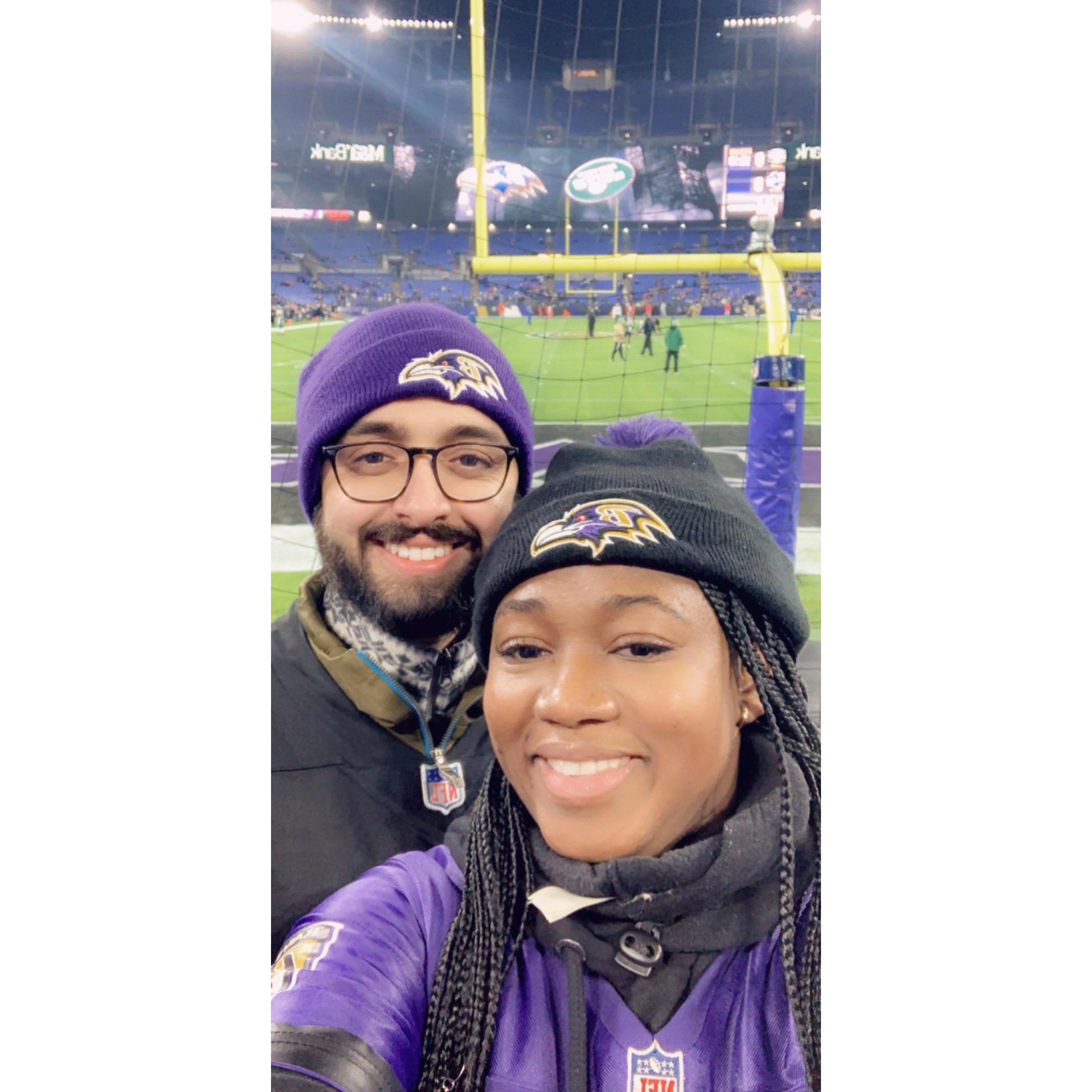 12/12/19 M&T Stadium Baltimore.
NY Jets Vs. Baltimore Ravens. We won the AFC North title that night. Score: 21 - 42