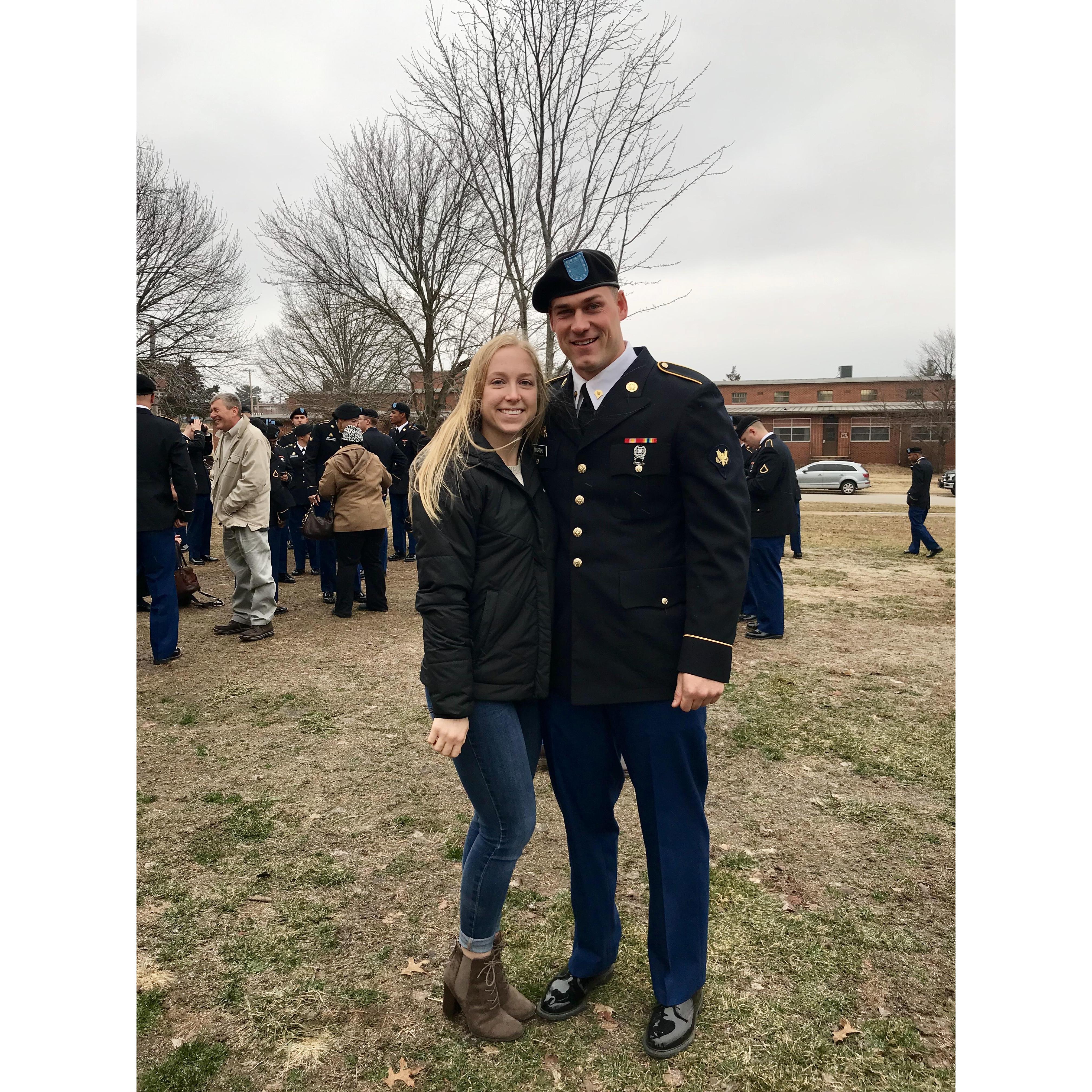Logan's graduation from AIT in Ft. Leonard Wood, MO.
January 2019.