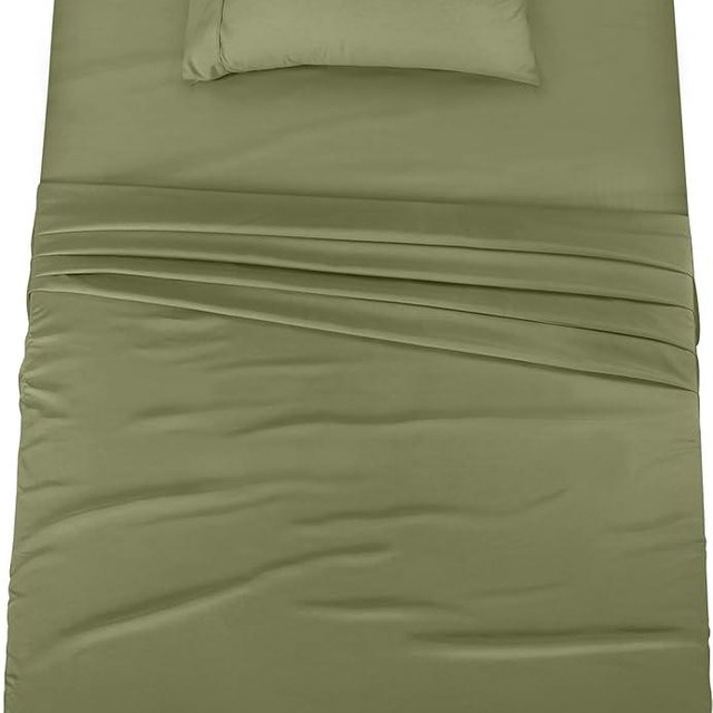 Utopia Bedding Twin Bed Sheets Set - 3 Piece Bedding - Brushed Microfiber - Shrinkage and Fade Resistant - Easy Care (Twin, Olive)