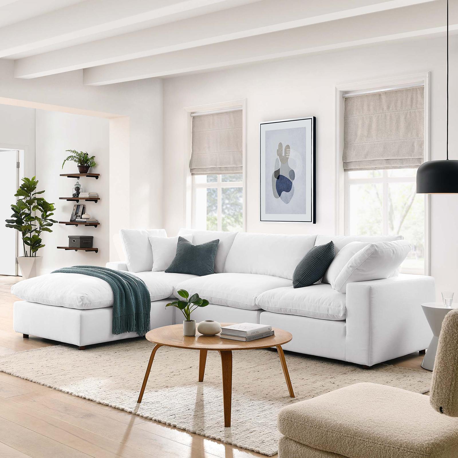 Modway, Commix 4-Piece Sectional Sofa Set with Ottoman | Zola