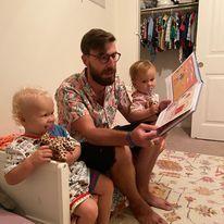 August 21, 2020: Our favorite people call us Auntie and Uncle! Andrew with Flower Girl Evelyn and Ring Bearer Rex!