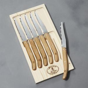 Laguiole ® Oak Steak Knives, Set of 6