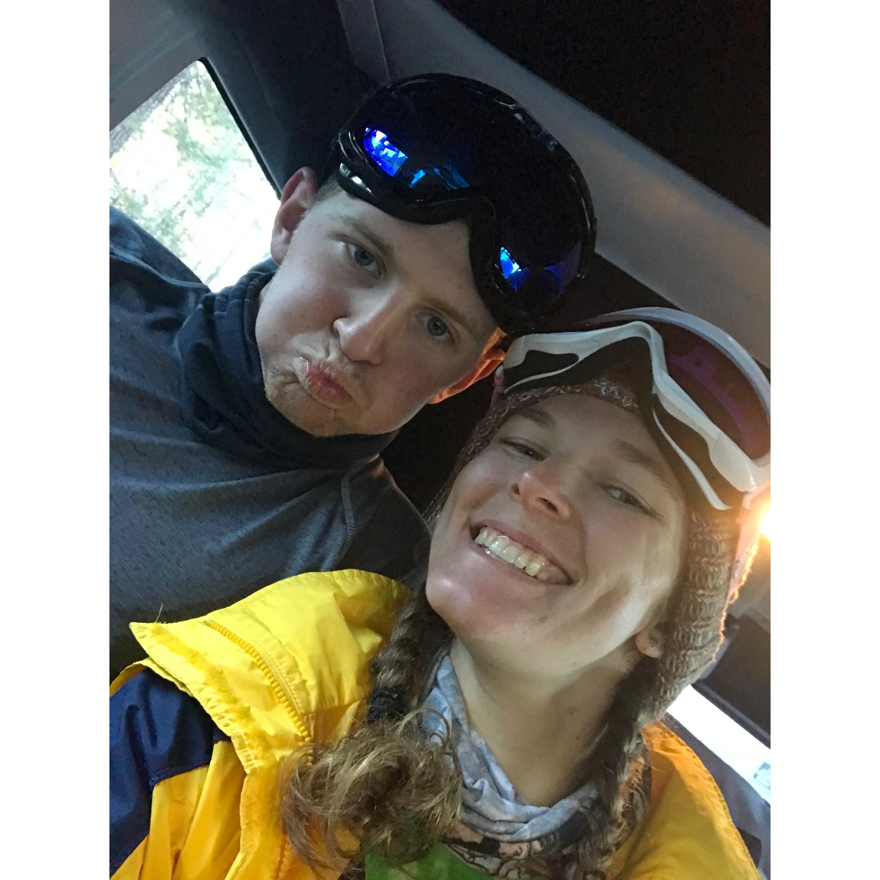 Snow boarding in Big Bear!