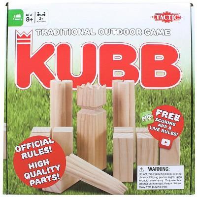 Tactic USA Kubb | Outdoor Wooden Blocks Game | For 2+ Players