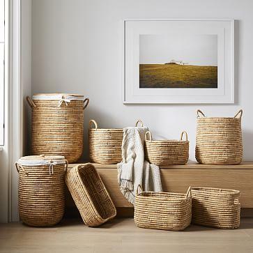 Woven Seagrass Baskets Large Hamper
