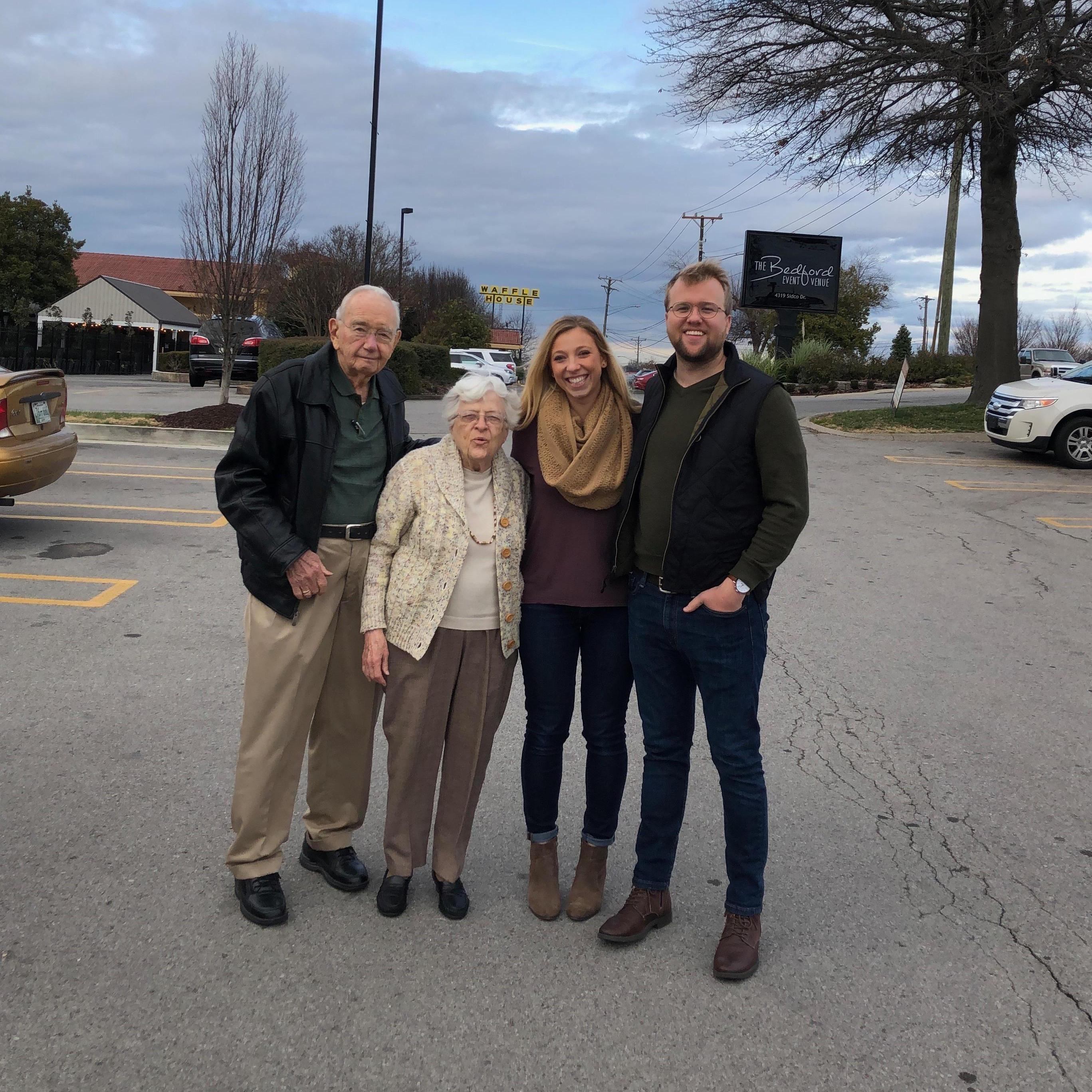 With Kyle's grandparents, Wendell and Julia Nash