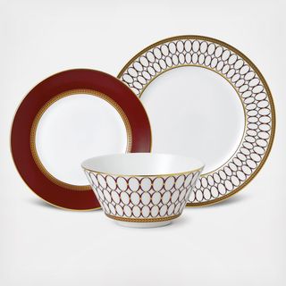 Renaissance Red 3-Piece Place Setting, Service for 1