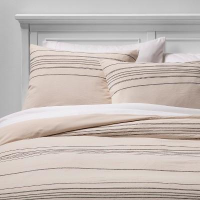 Cream  Woven Stripe K Duvet & Sham Set - Project 62™ + Nate Berkus™