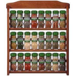 McCormick Gourmet Organic Wood Spice Rack, 24 Herbs & Spices