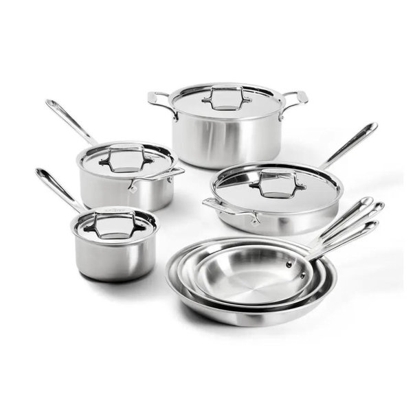 D5 Stainless Brushed 5-ply Bonded Cookware Set, 11 piece Set