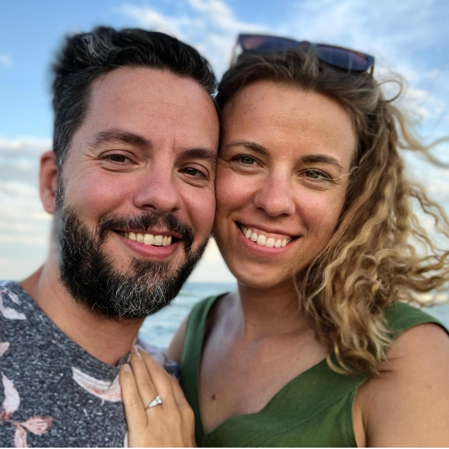 Shortly after our engagement, Avon NC, July 2018
