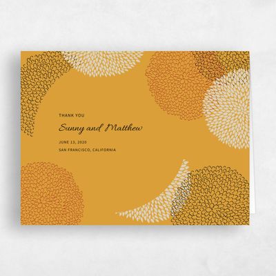 Mustard, Yellow Wedding Thank You - Mikasa