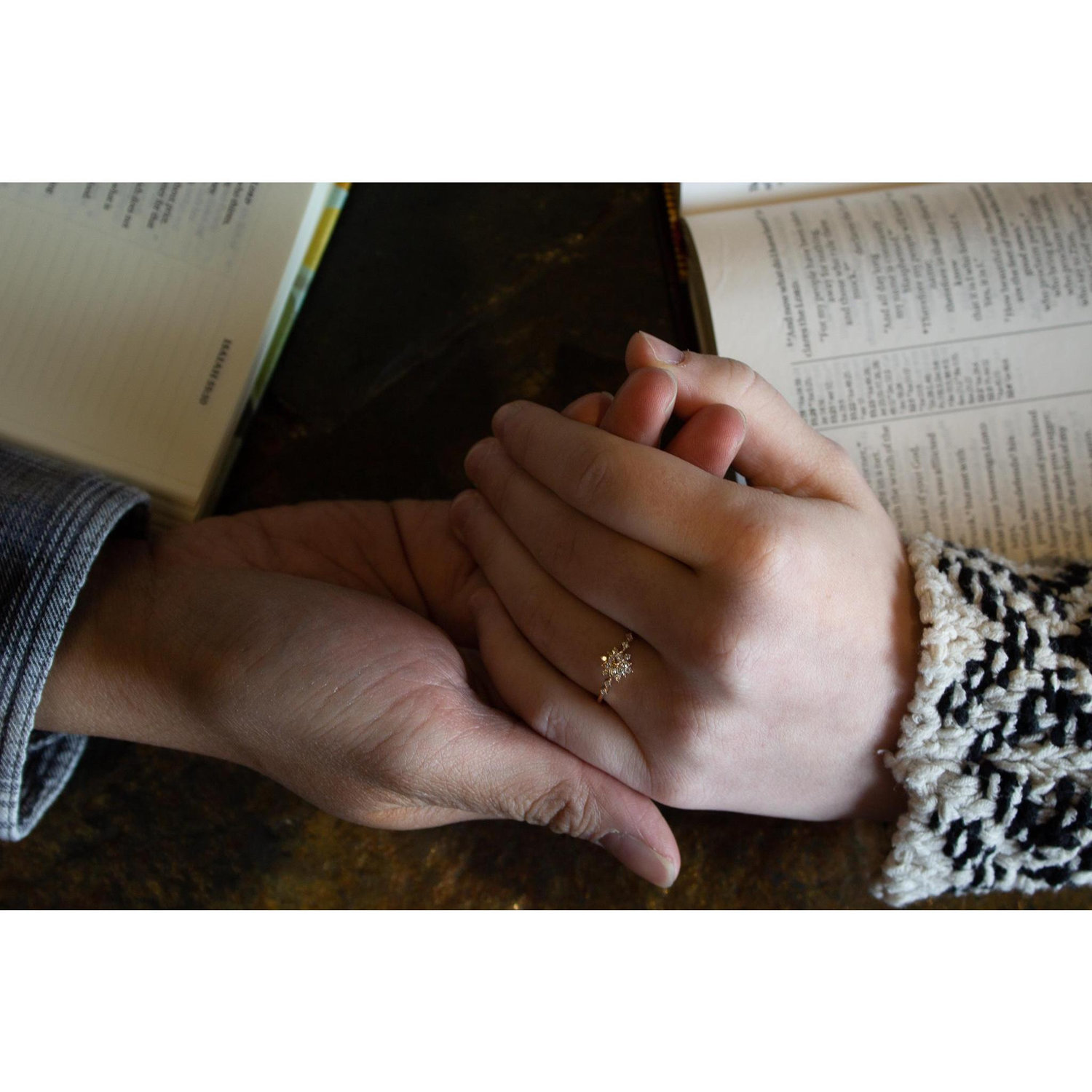 My gorgeous ring and some light reading.