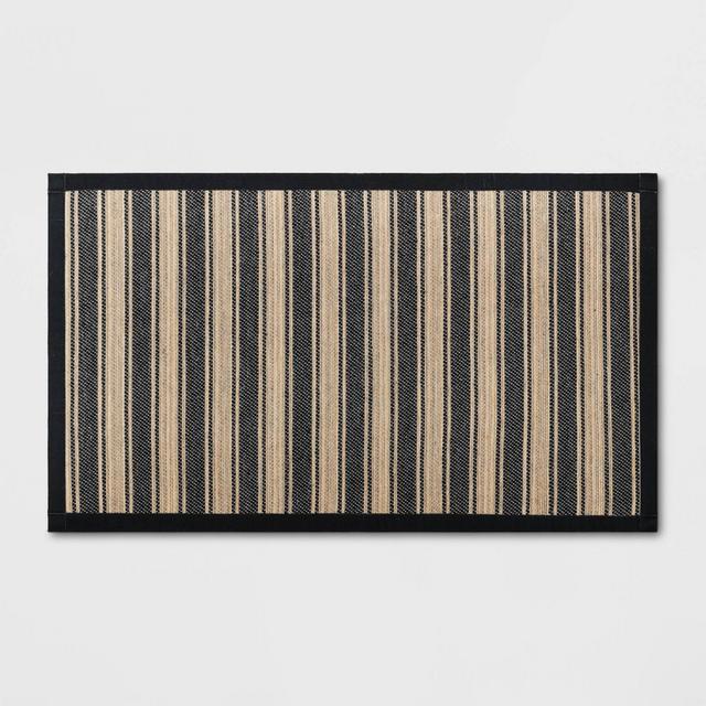 34" x 20" Vintage Striped Rug Black/Brown - Threshold™