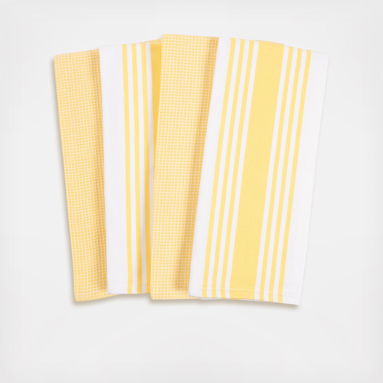 KAF Home Set of 4 Madison Waffle Kitchen Towels