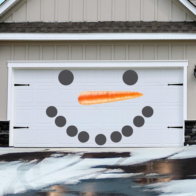 VictoryStore Large Snowman Face Garage Door Magnets - Christmas Snowman Face Magnets for Indoors or Outdoors, 19624