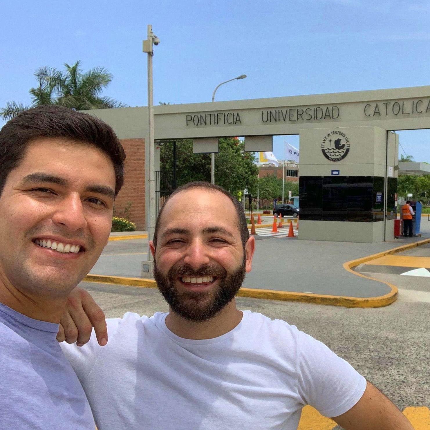 14 de marzo de 2020. Lima, Perú. Visitamos la universidad de Andrés durante el último fin de semana juntos antes que la pandemia nos encierre a Miguel en Chile y a Andrés en Perú por seis meses.