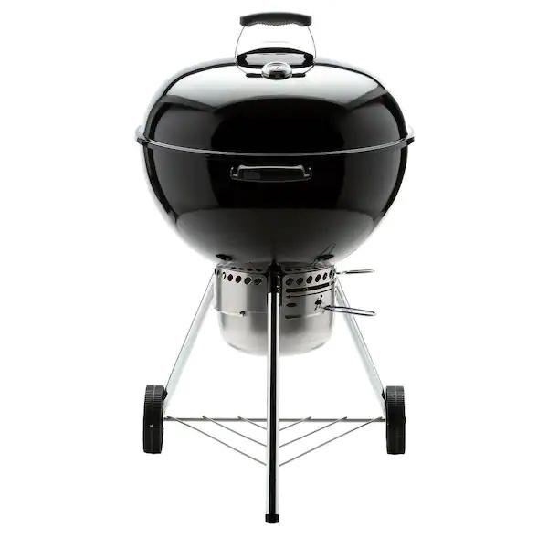 Weber Original Kettle Premium 22 in. Charcoal Grill in Black with Built-In Thermometer 14401001
