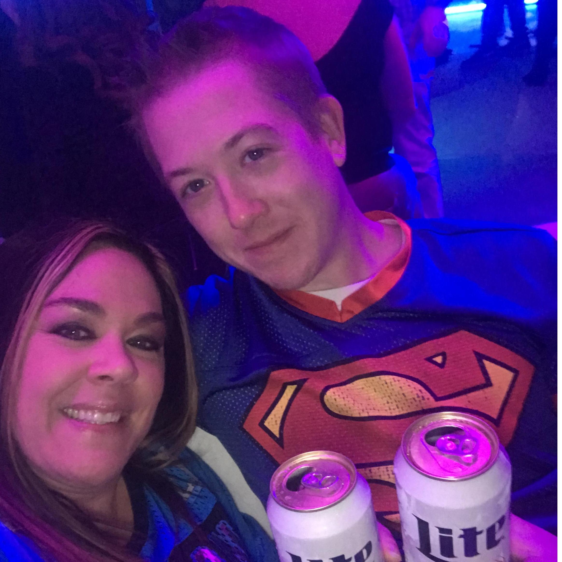 Someone was thrilled that Miller Lite was the official beer sponsor at P!NK and J Lo!