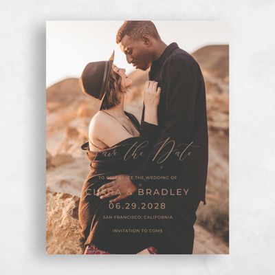 Camel, Brown Wedding Save the Date - Caoba Photo