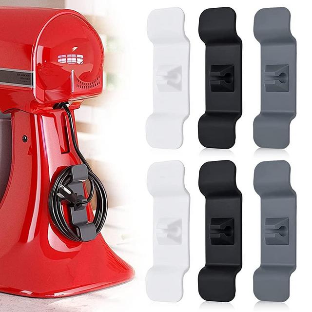 6 Pack Cord Organizer for Appliances, Tidy Wrap Cord Organizer Stick On, Smartsaker Kitchen Appliance Cord Winder Cord Holder for Small Appliances, Air Fryer, Mixer, Coffee Maker and Pressure Cooker