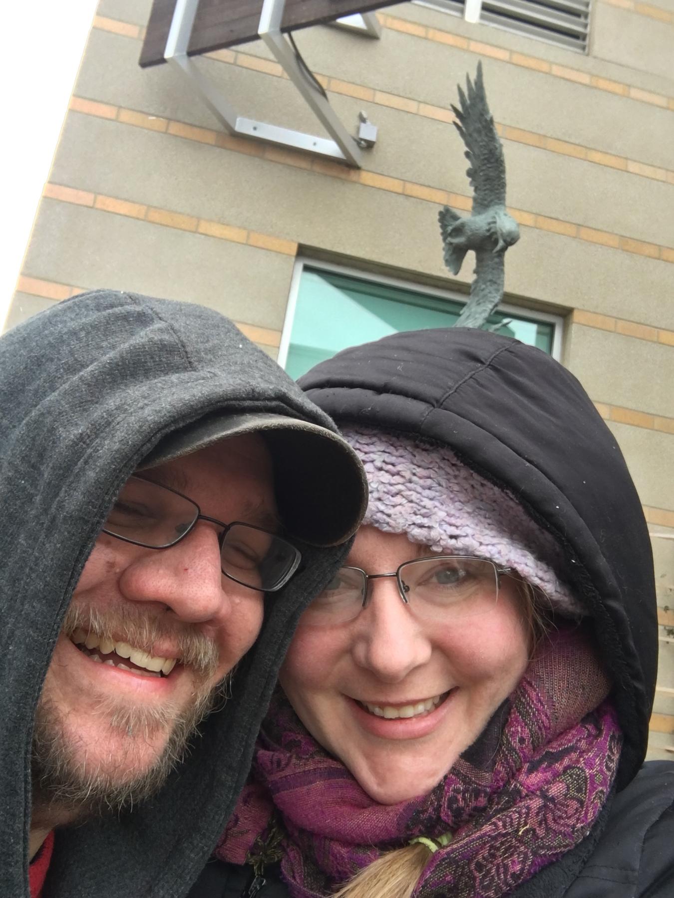 Freezing at the Festival of Trees parade