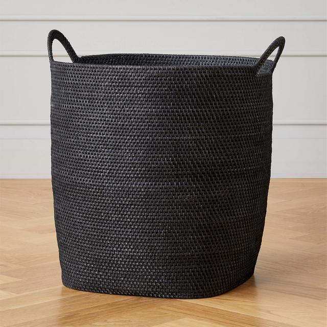 Jazz Large Black Basket with Handles