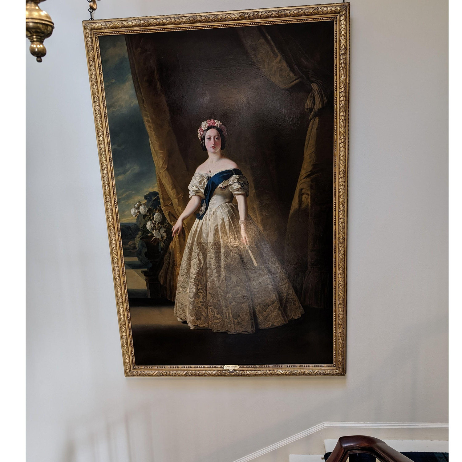 This massive full body portrait was in a the largest stairwell at Castle Dunrobin.