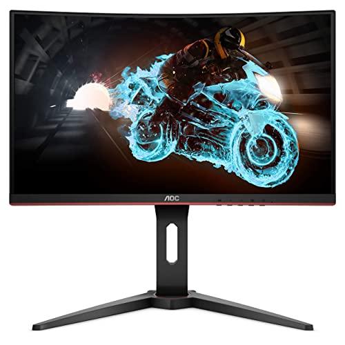 AOC C24G1A 24" Curved Frameless Gaming Monitor, FHD 1920x1080, 1500R, VA, 1ms MPRT, 165Hz (144Hz supported), FreeSync Premium, Height adjustable