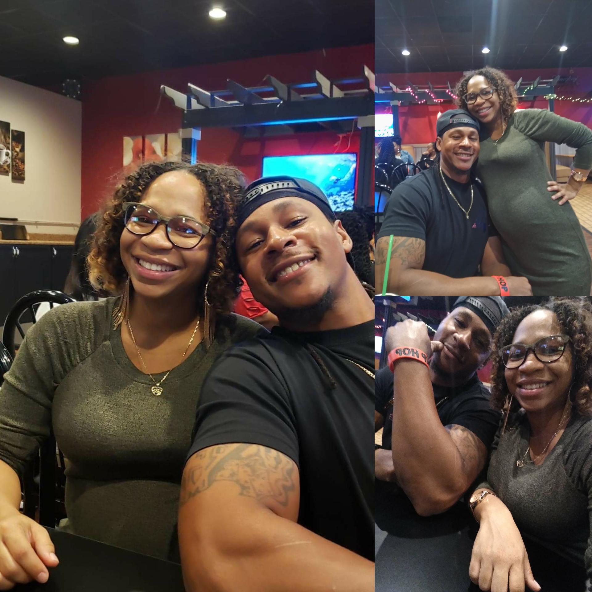 Dezmonds surprise party. Pregnant with Baby Rayce...